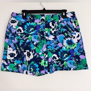 Floral Patterned Shorts. Waist=34”